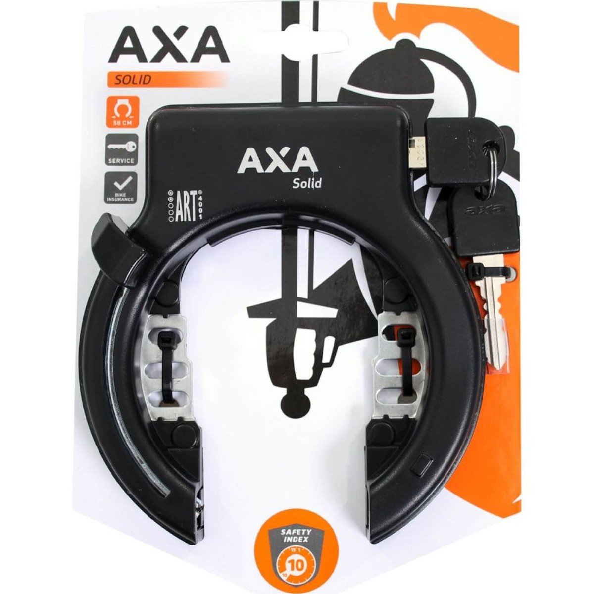 Axa Ringslot Solid XL ZWART