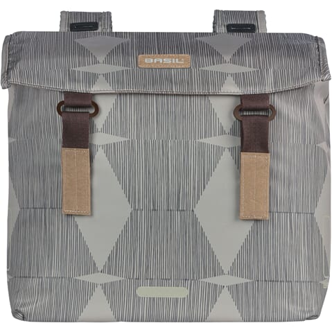 Basil fietstas dubbel Elegance 40-49-49,00l 16,0x 36,0x 32,0cm-Chateau Taupe