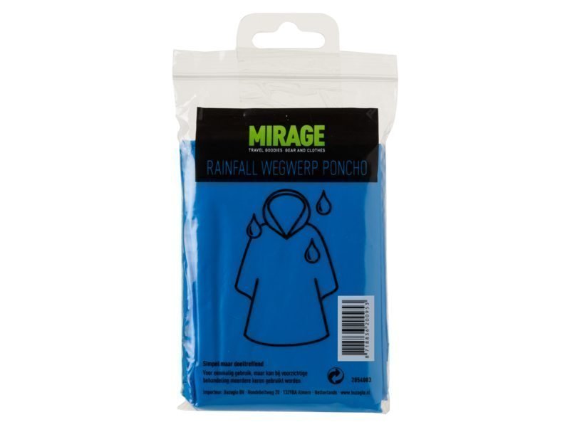 Mirage Poncho plastic-Blauw