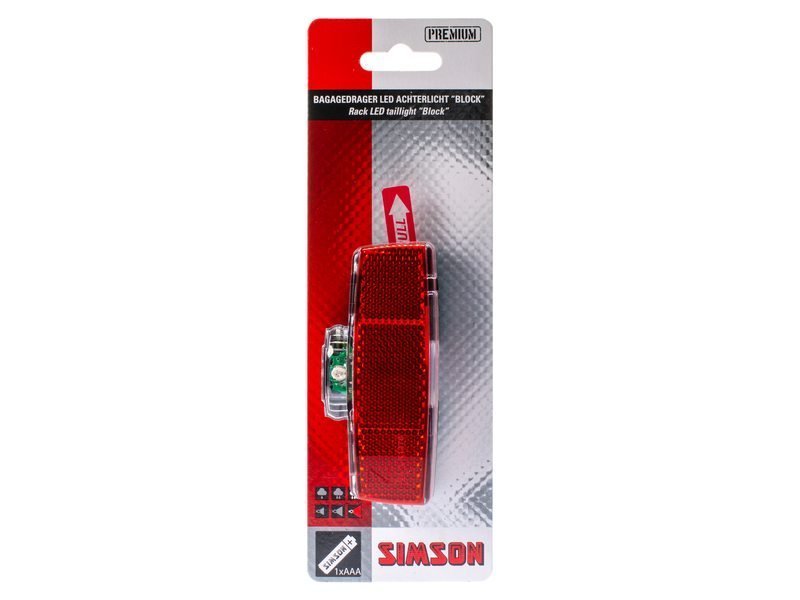 Simson achterlicht Block batterij 80mm