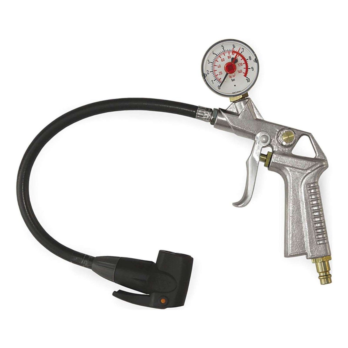 Cyclus bandenpomp met manometer-Zilver|Zwart