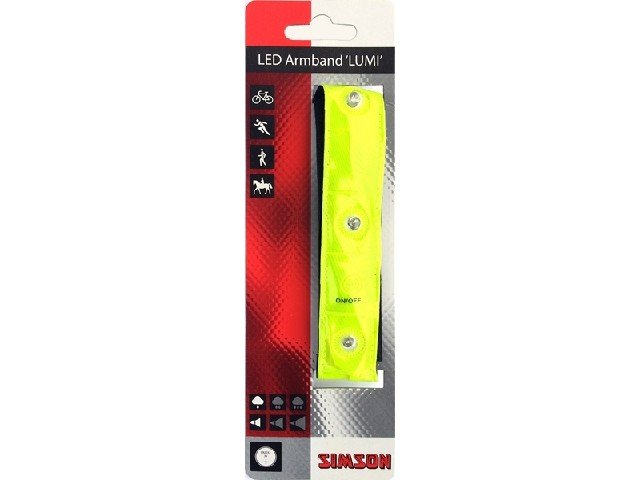 Simson reflectie armband Lumi led-Uni-Geel