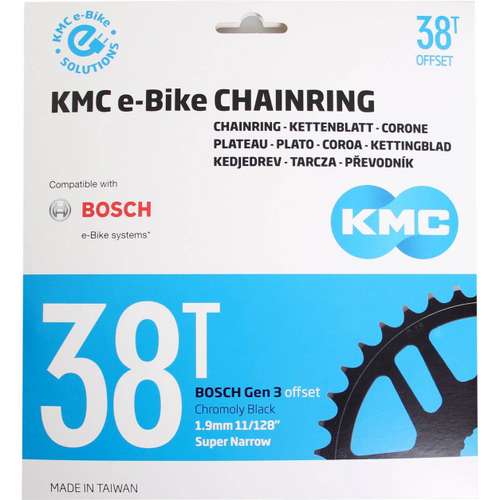 Kmc kettingblad offset Bosch Gen 3-38T-Zwart