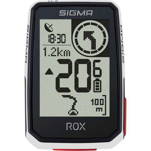 Sigma fietscomputer ROX 2.0 GPS White-Wit