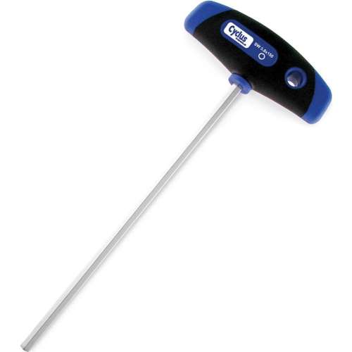 Cyclus inbussleutel T handvat 4mm lengte 150mm-Blauw/Zilver/Zwart