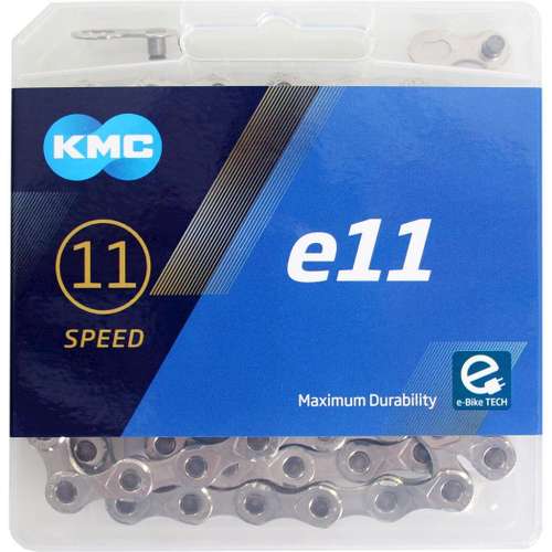 Kmc ketting E11 silver E-bike 122s-Zilver