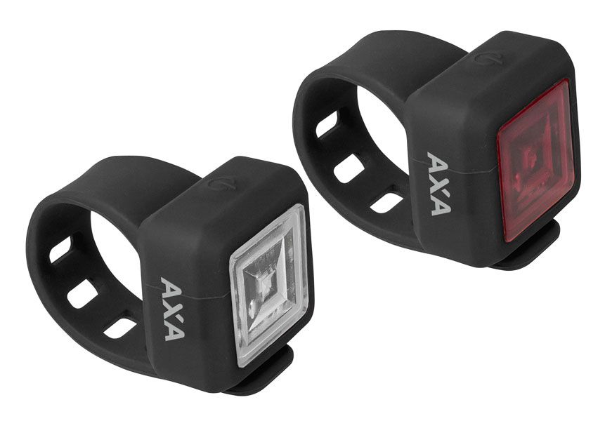 Axa verlichting set Niteline 11 batterij-Zwart