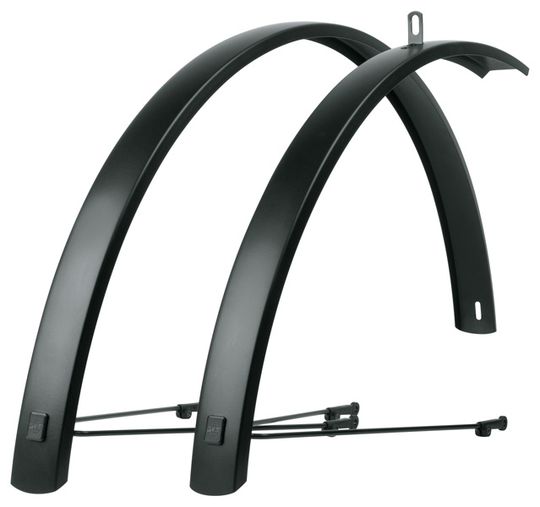 Sks bleumels Edge AL 46mm aluminium spatbord set,-ZWART
