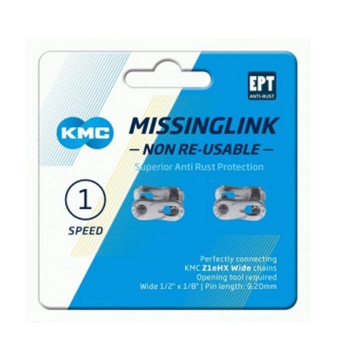 Kmc missinglink Z1eHX 1/8 EPT op kaart (2)-Zilver
